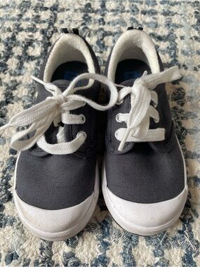 Keds Kids Navy and White Canvas Lace-Up Sneakers